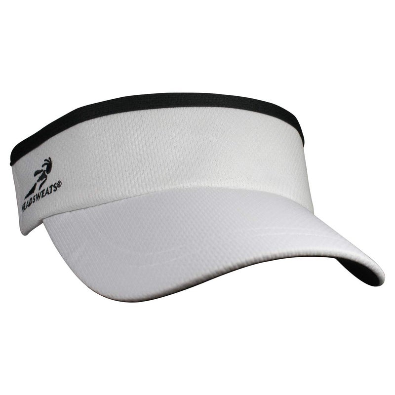 Headsweats Womens Lightweight Performance Running Sun Visor, White - Image 1